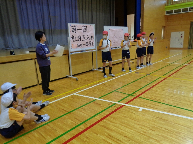 開会式のリハーサル中